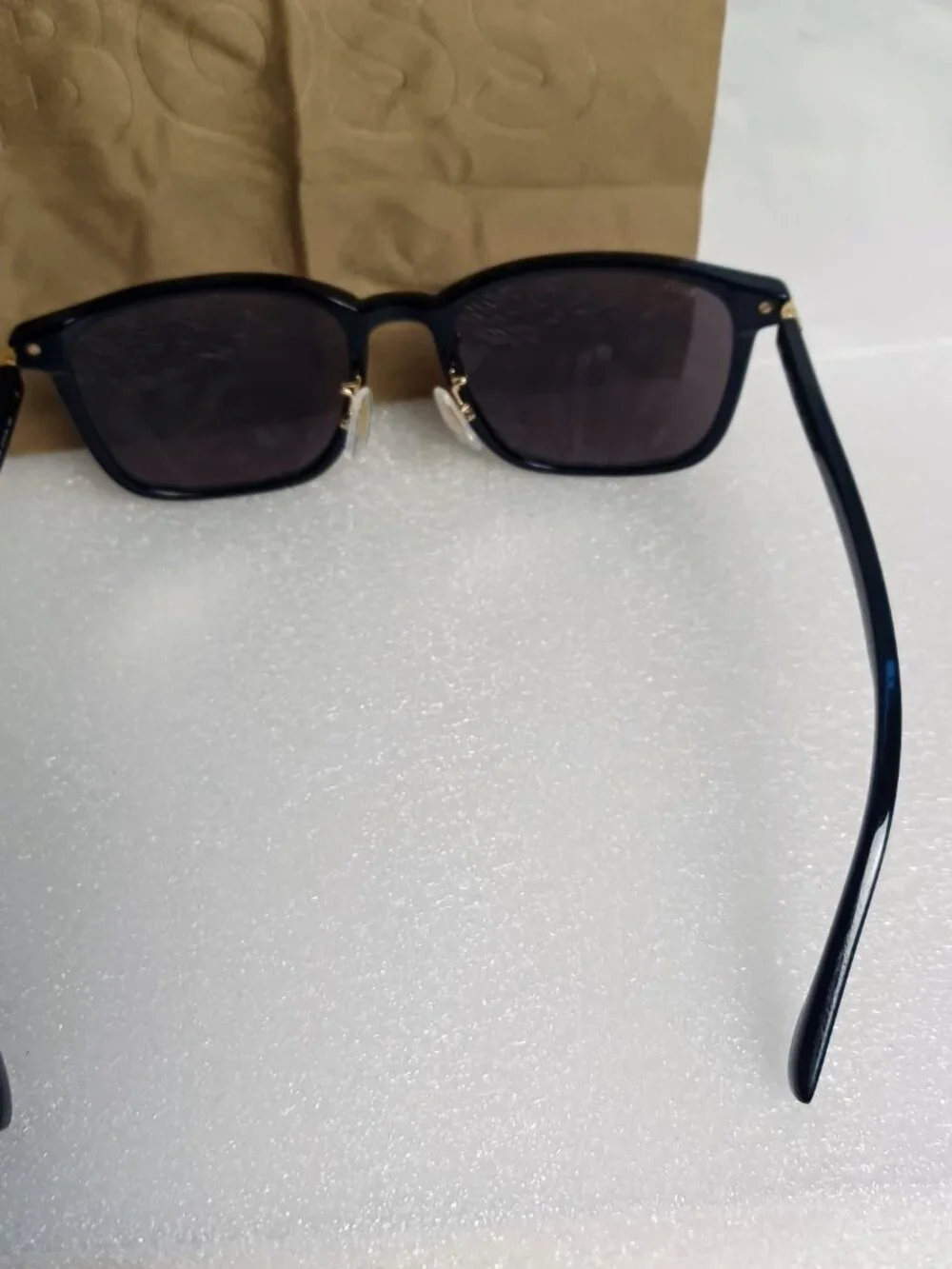 Hugo Boss Sunglasses BOSS 1406/F/SK 02M2 IR Black Gold Men Luxury Square NIB 57m